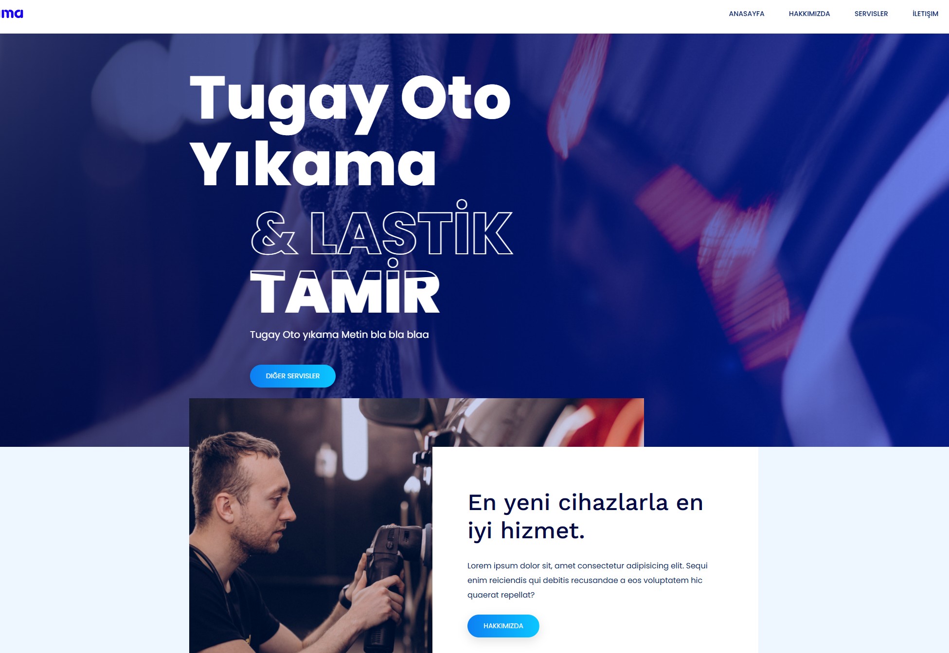 Tugay Oto Yıkama website preview